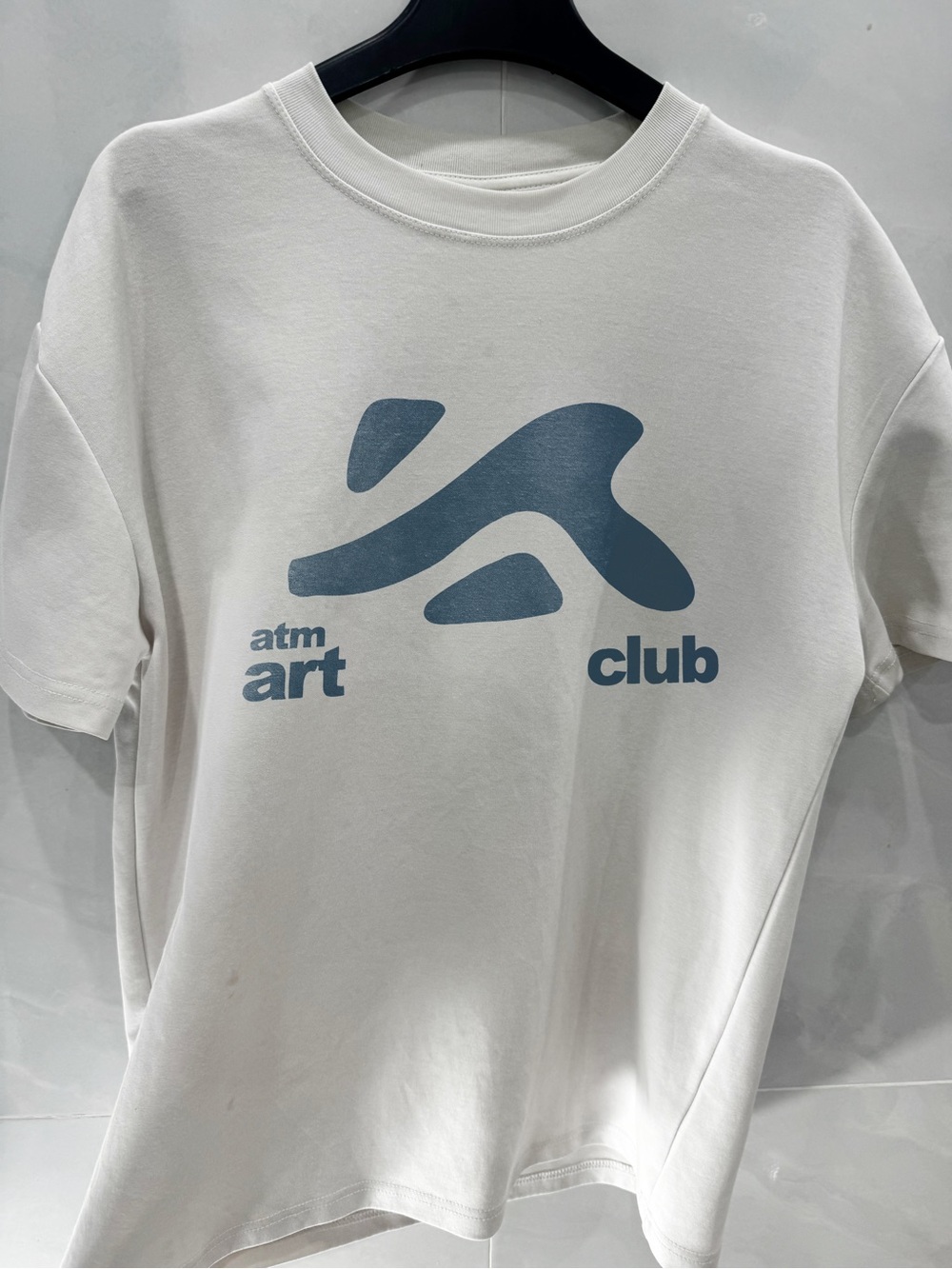 Gildan White Short Sleeve Tee with Blue Graphic